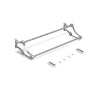 Emuca - Self shoe rack for inside wardrobe, Silver painted, Steel and Plastic