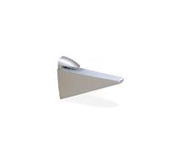 Emuca - Set of 2 adjustable shelf support brackets mod. Halcon for wooden/glass shelf of 8-40mm thickness, aluminium painted finish