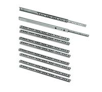 Emuca - Set of 5 pairs (10pcs) of partial extension ball bearing runners/slides 17mm x 246mm (0,66 x 9,6 inch) drawer, Zinc Plated