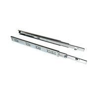 Emuca Set of Ball Bearing Drawer Runner, 45 x 400 mm, Total Extraction, with Brackets, Zinc Plated