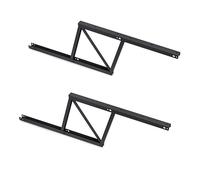 Emuca - Set of Lift-up mechanisms for Coffee Tables, Allows Table to be Raised 192mm (7,5 inch), Steel, Black Painted