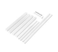 Emuca - Square Legs and Table Frame, 50x50mm (1.96x1.96 inch), 1.150x750 (45.3 x 29,5 inch), White Painted, Steel