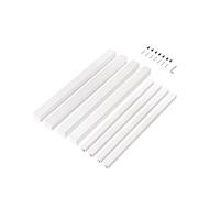 Emuca - Square Legs and Table Frame, 50x50mm (1.96x1.96 inch), 750x750 (29.5 x 29.5 inch), White Painted, Steel