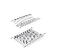 Emuca - Stainless Steel Dish Drying Rack for Standard 50 cm Width Kitchen Cabinet, Inner Width Module 435 -470 mm