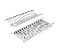 Emuca - Stainless Steel Dish Drying Rack for Standard 70 cm Width Kitchen Cabinet, Inner Width Module 635 -670 mm