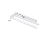 Emuca Towel Rack Extendable, 2 Arms, Aluminium, White Painted