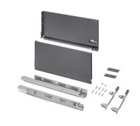 Emuca - Vertex 3D 60kg External Drawer, Height 242mm, Depth 450mm, Steel, Anthracite Grey