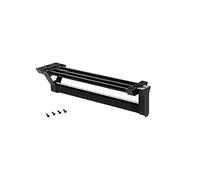 Emuca - Wardrobe pull out clothes hanger rail, sliding hanging rail with length 350mm (13,7 inch) Black