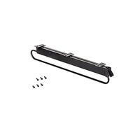 Emuca - Wardrobe pull out clothes hanger rail, sliding hanging rail with length 800mm (31,5 inch), Steel and plastic, Black