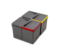 Emuca Recycle 2x12l Recycling Bin 2 Units Golden