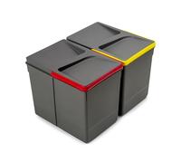 Emuca Recycle 2x15l Recycling Bin 2 Units Golden