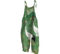 EMUKFD coord Sets for Women UK Dungarees Wide Leg Boho Print Jumpsuit Floral Loose Fit Playsuits Cotton Linen Summer Beach Sleeveless Rompers Bib Overalls Baggy Casual Holiday Trousers Leisure Wear