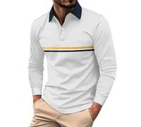 EMUKFD Jersey para Hombre con un cuarto de cremallera Jersey para Hombre con un cuarto de cremallera para Hombre un cuarto con cremallera suéter para Hombre un cuarto con cremallera suéter White
