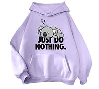 EMUKFD Kawaii Hoodie Women Girl Cute Pattern Print Sports Outerwear Warm Sweater Tops Teenager Sweatshirt