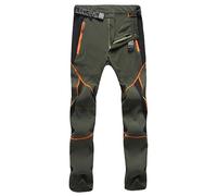 EMUKFD Men's Outdoor Tactical Pants Rip-Stop Lightweight Stretch Military Cargo Work Hiking Pants Army Green