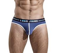 EMUKFD Men's Underwear Soft Underpants Briefs Shorts Sexy Cotton Thong Jockstrap Triangle Underwear Modal Bikini Briefs Dark Blue