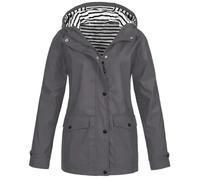 EMUKFD Pack a mac Womens Lightweight Ladies Summer Hooded Rain Coats Pac A Mac Softshell Running Walking Cycling Jacket Plus Size Outdoor Hiking Trekking Windbreaker Travel Raincoat Grey