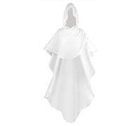 EMUKFD Renaissance Dress Women Vintage Medieval Hooded Trumpet Sleeve Elegant Floor Length Maxi Long Sleeve Dress Halloween Vintage Medieval Cloak White