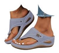 EMUKFD women's boat & deck shoes Wedge Flip Flops Wide Fit New Summer Non-Slip Beach Shoes Toe Post Slippers Orthopedic Anti-Slip Walking Sandals Arch Support Outdoor Thong Slides