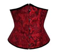 EMUKFD Women's Boned Corset Bustier Pirate Vintage Corsets Shapewear Steampunk Corset Overbust Waist Push Up Satin Bridal Brocade Top Lingerie Bodyshaper Party Halloween Christmas Costumes