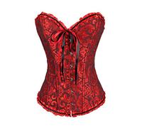 EMUKFD Women's Faux Leather Corset Top Silver Gold Corsets Steampunk Zipper Bustier Vintage Pirate Costume Body Shaper Shinny Underbust Party Festival Raves Clubwear Basque Overbust