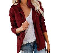 EMUKFD Womens Military Anorak Jackets Safari Utility Zip Up Lightweight Hoodies Casual Spring Fall Jacket with Pockets