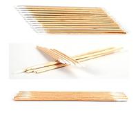 EMUKOEP 100pcs x 3 Tip Cotton Swabs， Semi-Permanent Makeup & Eyebrow Embroidery Tools for Precise Colorant Application