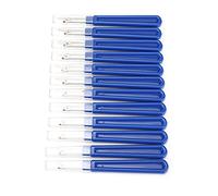 EMUKOEP 12Pcs Seam Ripper, Handy Handles Thread Remover Crafting Embroidery with Clear Cap, Red Round Mini Ball for Protecting Fabric, Stitch Remover Tool