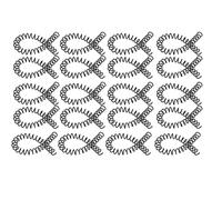 EMUKOEP 20Pcs Spiral Binding Coils, Durable ABS Plastic Spiral Binding Spines with Strong Adhesion, for Office School Stationery Work (Black)