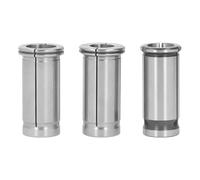 EMUKOEP 3 Pieces C25 Collet High Carbon Steel 16 Mm 18 Mm 20 Straight Collet Slash to Drill Engraved