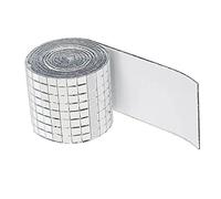 EMUKOEP 3 Pieces Self Adhesive Glass Mirror Mosaic Tile Small Mirror Tile Sticker, 4x100cm Sticker For DIY Craft Decoration, Disco Ball For Party