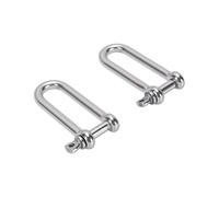 EMUKOEP 304 Stainless Steel Long D Shackle, 12mm Inner Width 45mm Inner