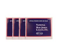 EMUKOEP 4PCS Mahjong Rule Cards, Vibrant Printing Clear Text with Essential Rules and Scoring, for Game Night and Parties