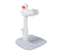 EMUKOEP Adjustable Height, Anti Slip, Foldable Baby Shower Stand Support for Bathing with Sturdy Plastic Design, Making Bath Time Easier and More Enjoyable (Gray White)