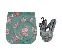 EMUKOEP Adorable Green Rose Camera Bag for Mini 11 12 PU Leather Case Skin Sensitive Magnetic Flip Case Perfect Fit Green Rose for Travelers