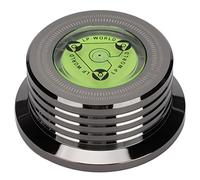 EMUKOEP Aluminium Record Weight Stabiliser with Spirit Level for Turntable 50 Hz, High Precision Disc Clamp for Improved Sound, Suitable for Most Turntables, 1 X