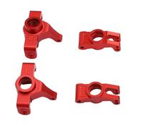 EMUKOEP Aluminum Alloy Front Steering Block Rear Hub Carrier Upgrade Kit for MJX Hyper Go 1/14 14209 14210 RC Car Model with Enhanced Durability Rigidity and Easy Installation