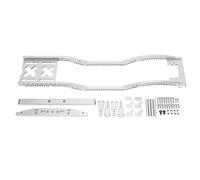 EMUKOEP Anodized Aluminum Alloy RC Car Frame Set with Mounting Screws for SCX10 D90 1/10 RC Crawler (Silver)