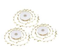 EMUKOEP Artificial Leaves Vine Silk Flower Garland 10m Flexible Rattan with High Simulation Texture for Wedding Home Party Decor (Gold)