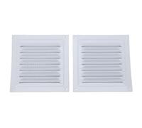 EMUKOEP Attic Vent Aluminum Louver Grille 2Pcs 200x200mm Vent with Mesh for Garage Ceiling Soffit RV Gable Foundation Cover (Aluminum mesh)