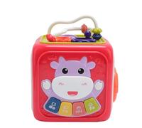 EMUKOEP Baby Hexahedron Toy, Clapping Drum and Shape Sorting Game. Interactive Play, Develops Practical Skills, for Baby Sensory Activities and Travel