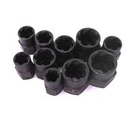 EMUKOEP Bolt And Nut Removal Set, 10 Piece Strong Grip Chrome Vanadium Steel Bolt And Nut Remover 10 Features 9mm, 10mm, 11mm, 12mm, 13mm, 14mm, 15mm, 16mm, 17mm, 19mm