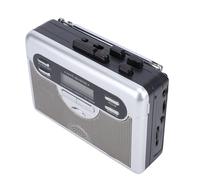 EMUKOEP Cassette Player, AM FM Radio Retro Tape Player Recorder with Auto Reverse Loop Play, Built in Speaker Headphone Jack Digital Clock Timer, for Home and Outdoor Walks