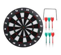 EMUKOEP Colorful 16.5 Inch Dart Target Board With Metal Bracket, Durable Plastic Dart Plate For Home Entertainment