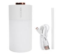 EMUKOEP Colorful Desktop Humidifier, Portable 300ml Air Humidifier for Car, Small and Compact, for Home or Office Use, Boosts Air Quality and Humidity Levels Everywhere (White)