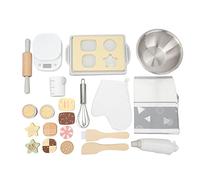 EMUKOEP Colorful Kitchen Role Play Set for Kids, Improve Imagination and Cognitive Skills, Perfect for Role Playing, Durable Beech Wood and Metallic Material