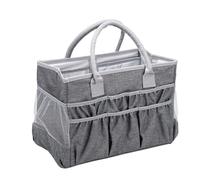 EMUKOEP Craft Organizer Bag, Large 4 Gallon Open Main Compartment with 12 External Pockets, Oxford Fabric Water Resistant Storage for Art Supplies and Small Tools