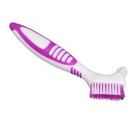 EMUKOEP Denture Cleaning Brush, Double Sided Denture Toothbrush with Safe Plastic Material for Partial Dentures Half Dentures Complete