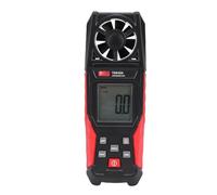 EMUKOEP Digital Anemometer with 8 Vanes, Quick Switching Wind Speed Meter, White Backlight Large Screen, Wind Flow Temperature Meter for Environmental Monitoring