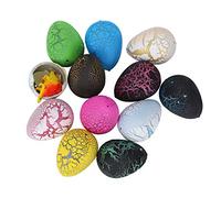 EMUKOEP Dinosaur Eggs Incubate, 12 Units, Dinosaurs Incubation, Growth Eggs, Child Educational Toy (3 cracks mixed with 12 colors)